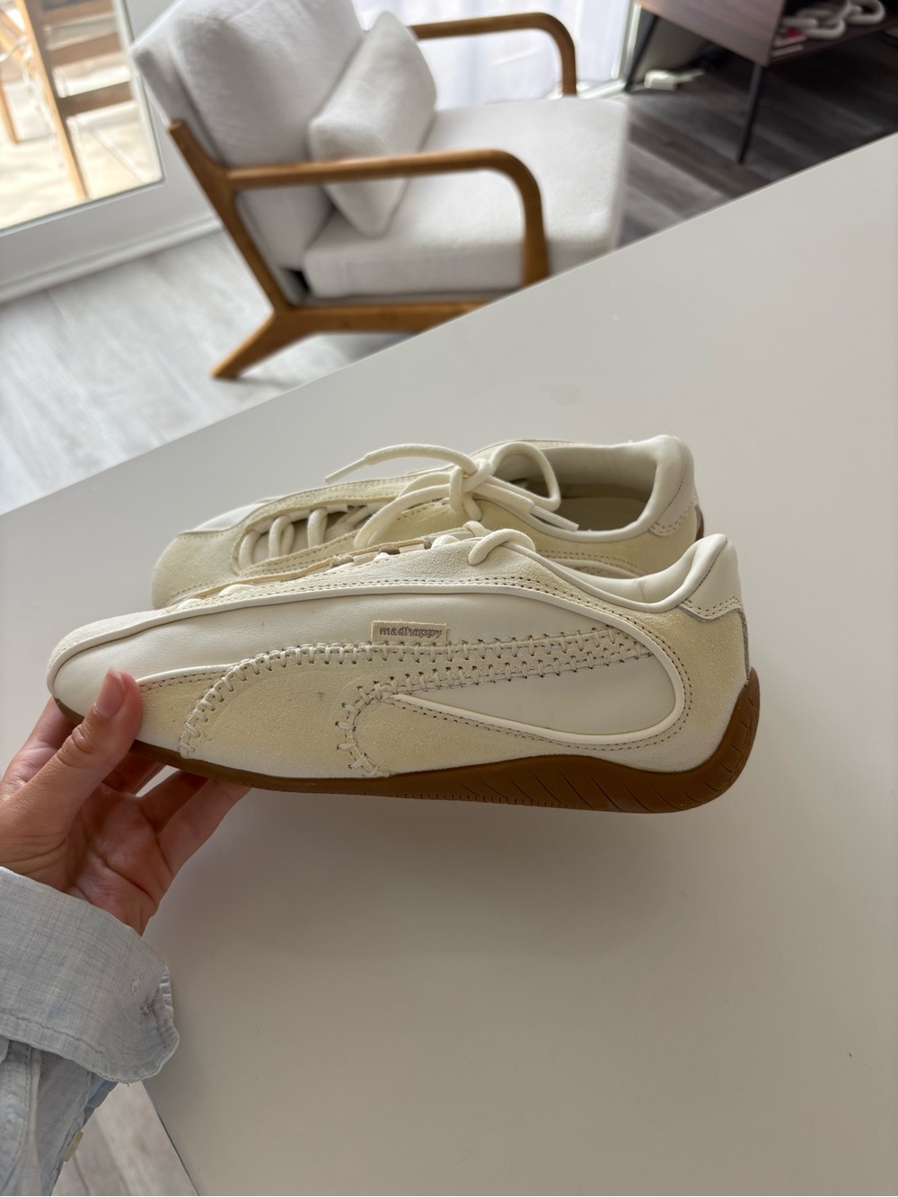 Kids Cream Casual Lace-Up Sneakers